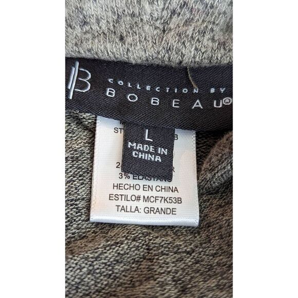 Collection by Bobeau Women One Button Drape Knit Wrap Cardigan Gray Size Large - Picture 9 of 10